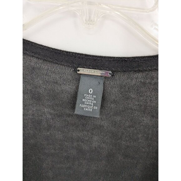 Chicos Black Label Sheer Cardigan Size S Drape Open Front Lightweight Minimalist - Picture 7 of 9
